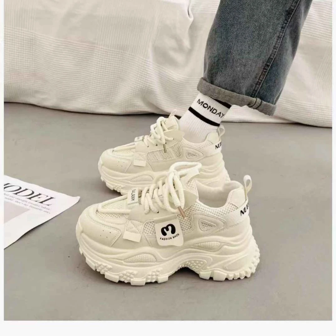 【苏蒂苏拉SDSL】825韩版增高老爹鞋小个子透气网面厚底百搭运动鞋