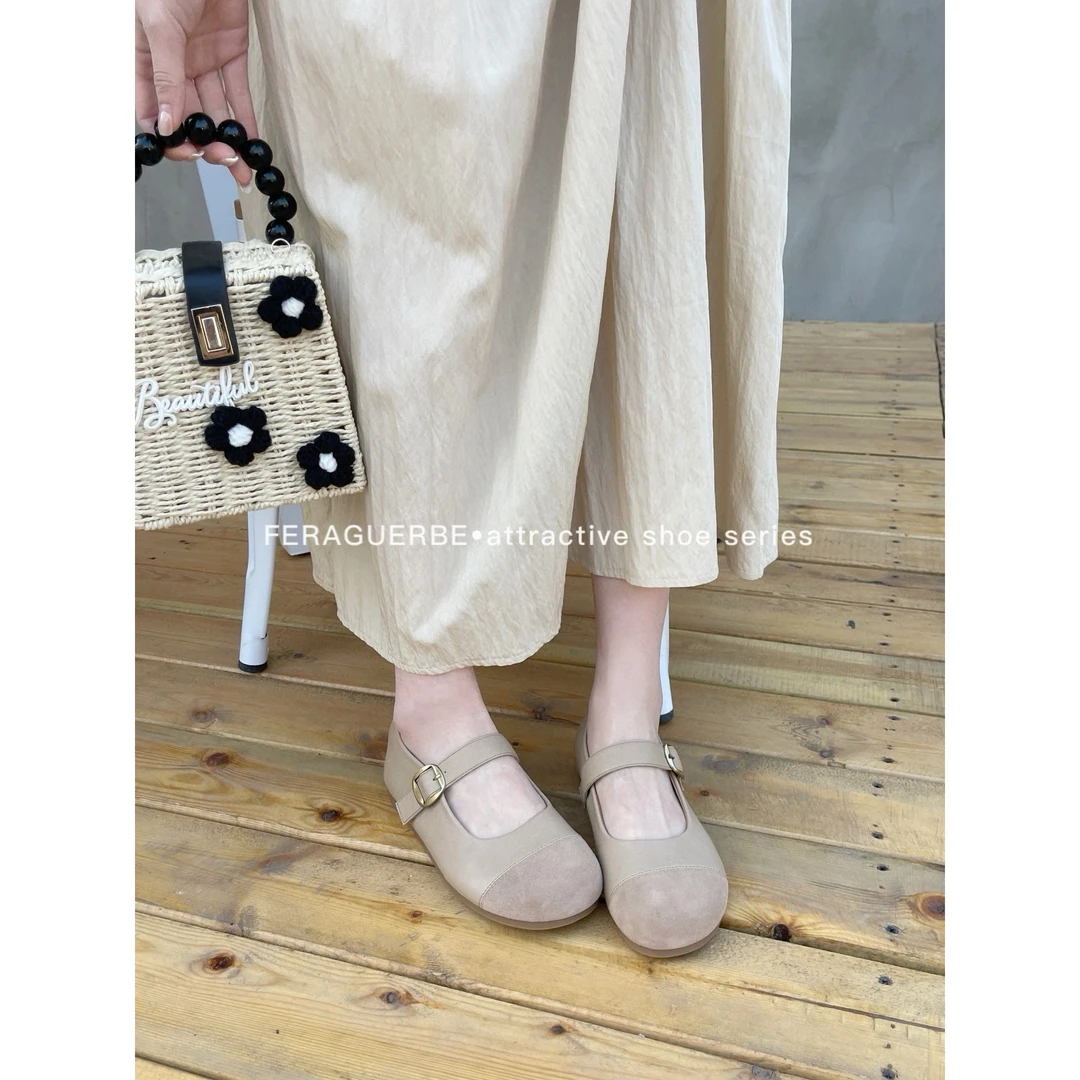 【排单10天左右】法拉姿-百搭浅口圆头软底一脚蹬豆豆鞋#608826