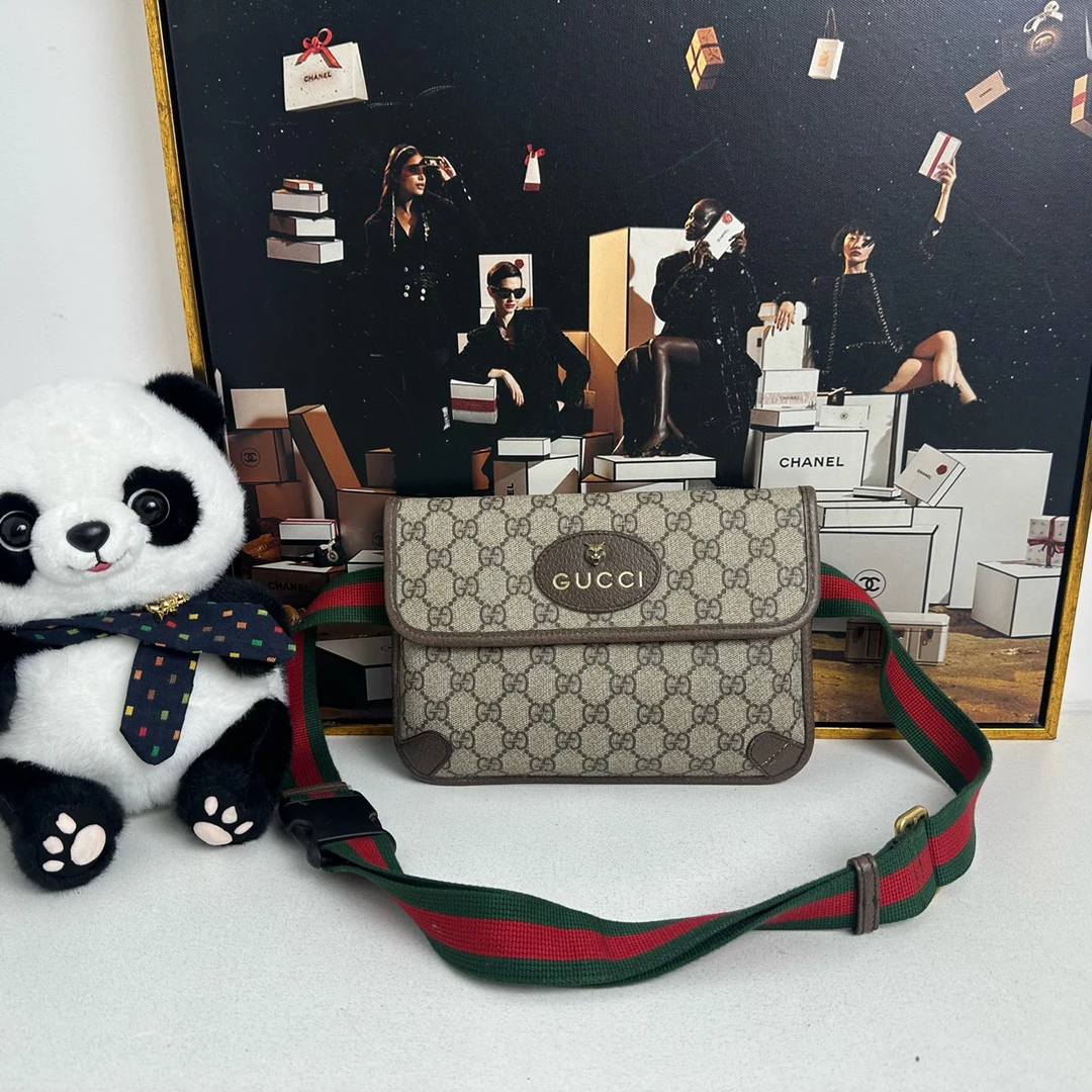 95新 GUCCI/古驰 Gucci/古驰 虎头腰包 尺寸：25x18编码11870822