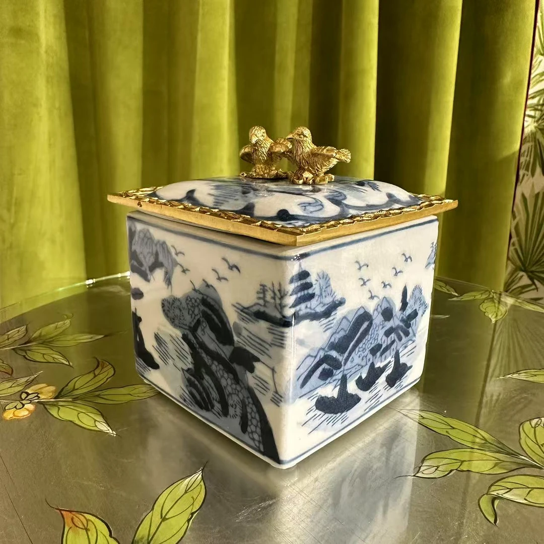 【欧美外单】RA257 装饰小四方盖盒 9*9*11.5