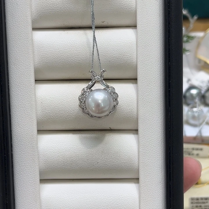 海水珍珠银S925镶嵌颈饰10-11mm 61号