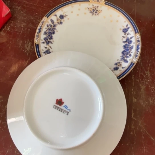 瓷片陶瓷陶瓷6英寸2个红叶