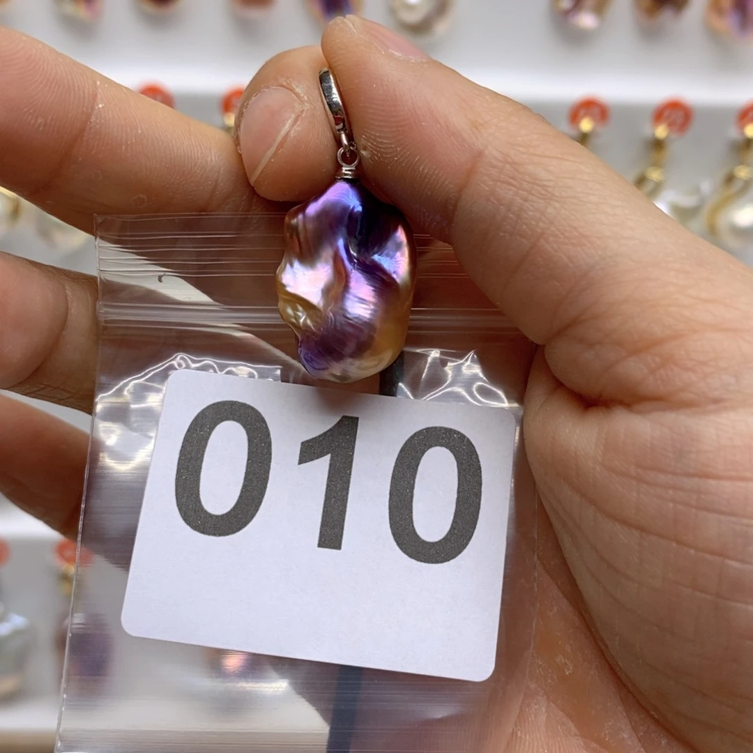 淡水珍珠颈饰银S925镶嵌10