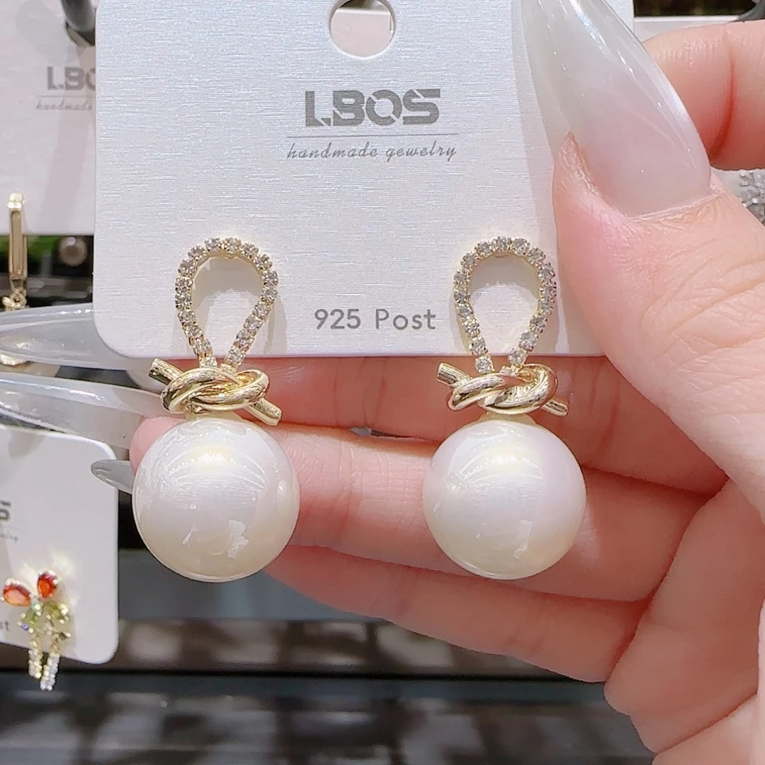 锆石铜合金925银耳环