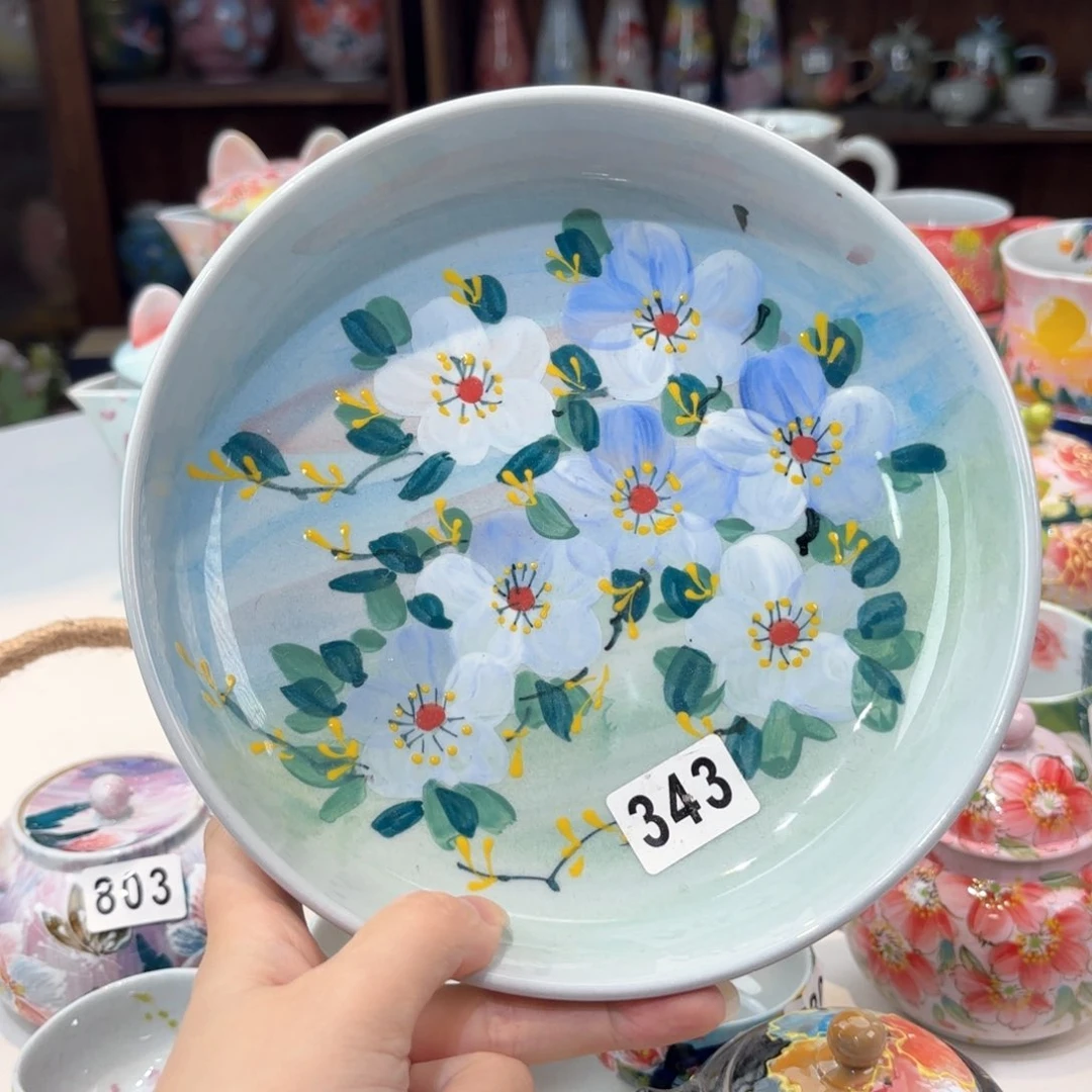 景德镇手绘高温釉下彩陶瓷茶具