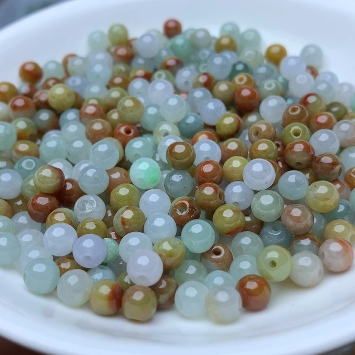 翡翠散珠卡5冰三彩50个