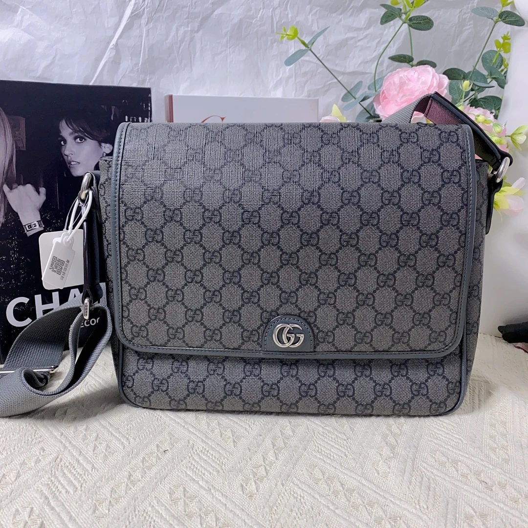 95新 GUCCI/古驰 古驰灰色公文包单肩包 11597321