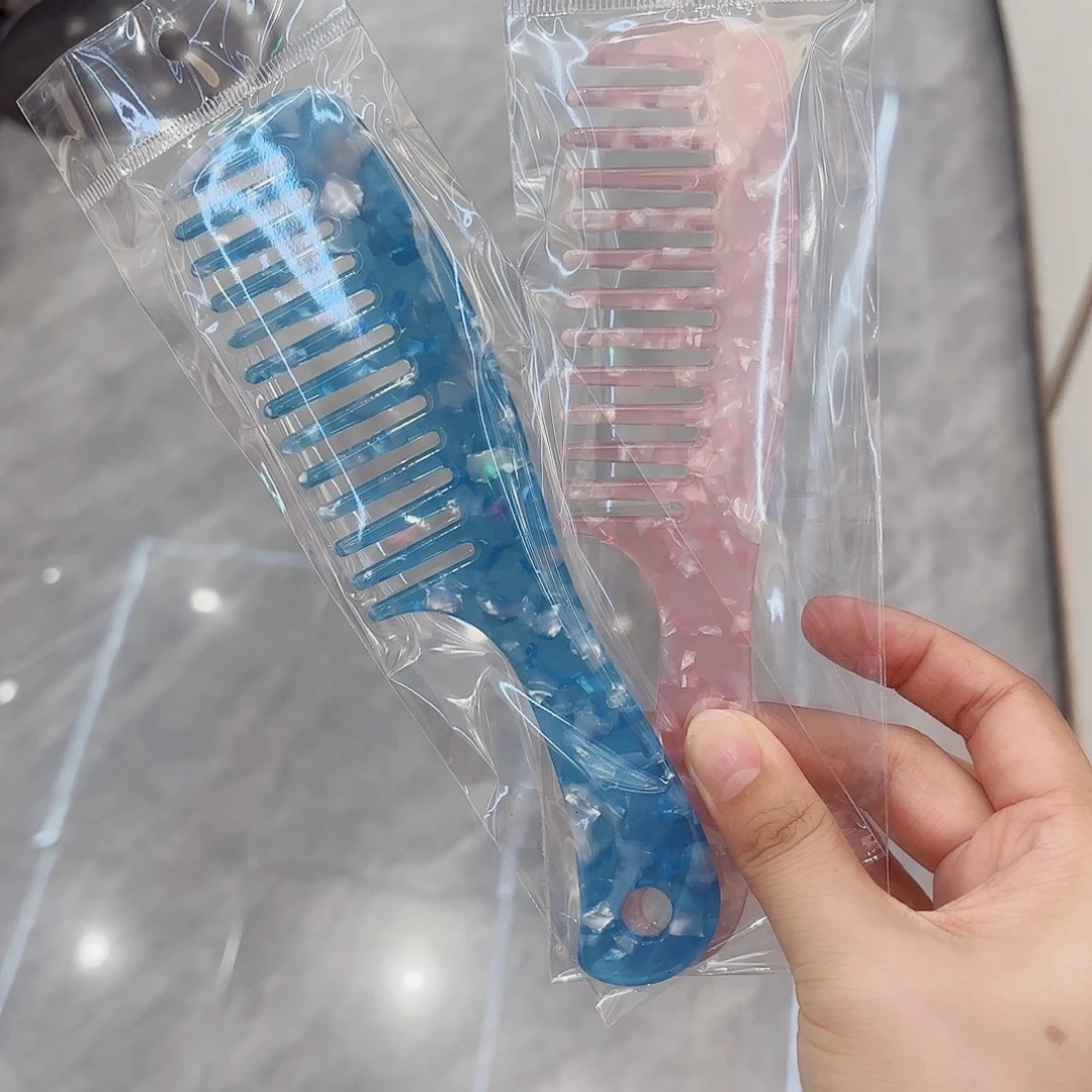 非金属发饰19号醋酸梳子2把宽齿