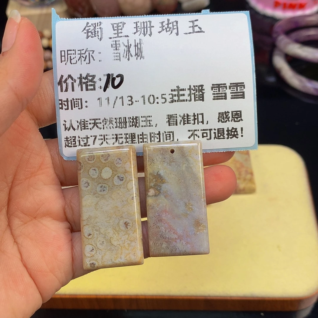 【闪购商品】颈饰未镶嵌硅化珊瑚（珊瑚玉）雪*城