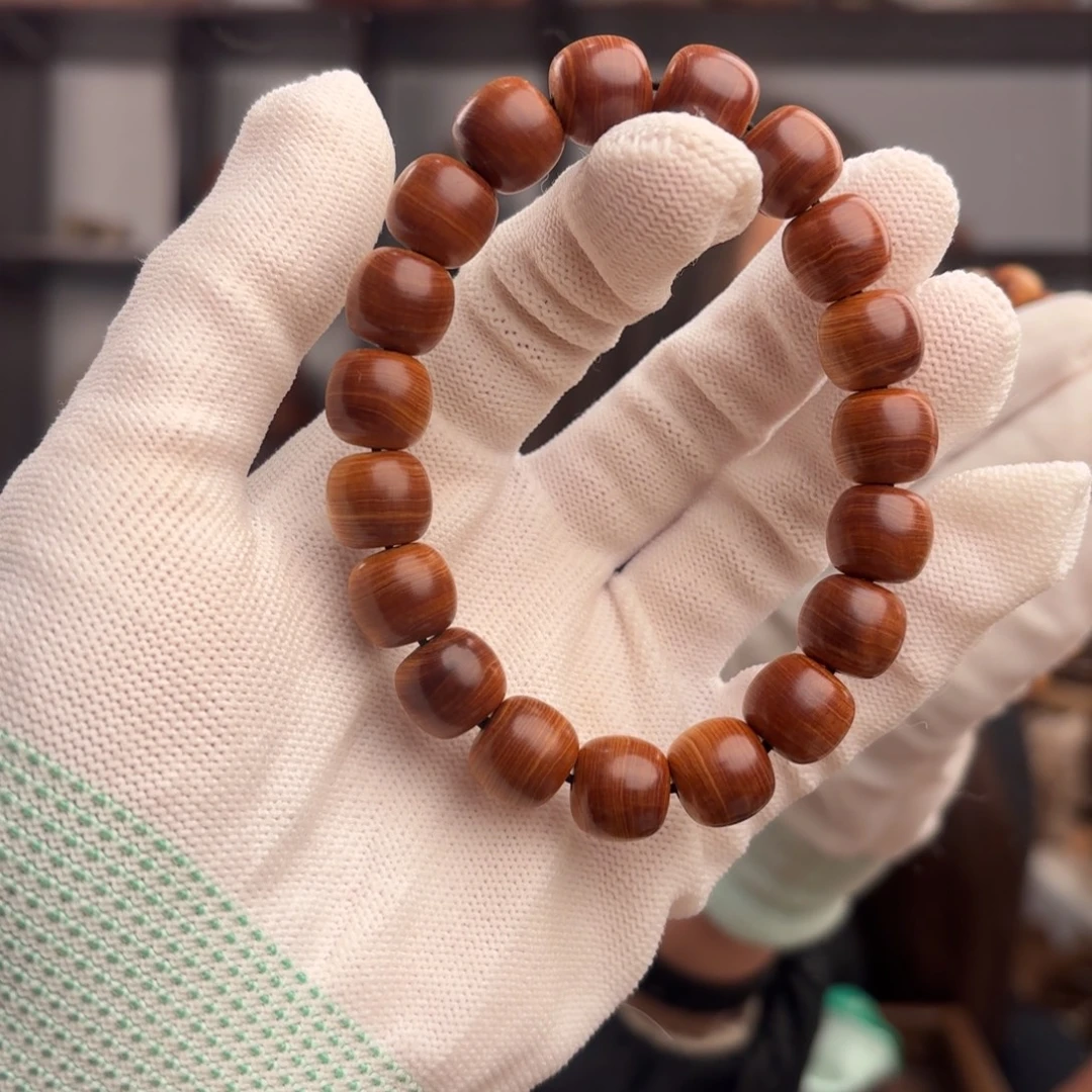 手串/手链柏木（崖柏） 红黑油蚕丝纹11.12泥膏香料药甜20