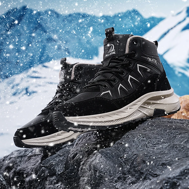 纯色高帮休闲鞋运动马丁靴休闲风潮流风运动休闲鞋男士户外防水