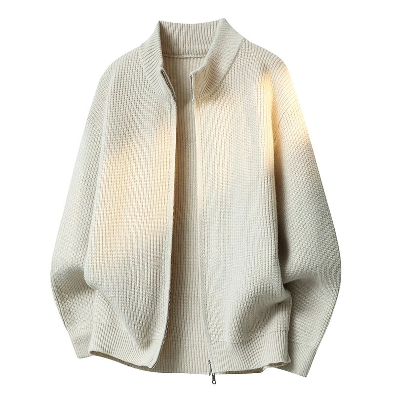 大牌同款开衫毛衣夹克男秋冬季保暖针织衫外穿男士拉链毛线外套