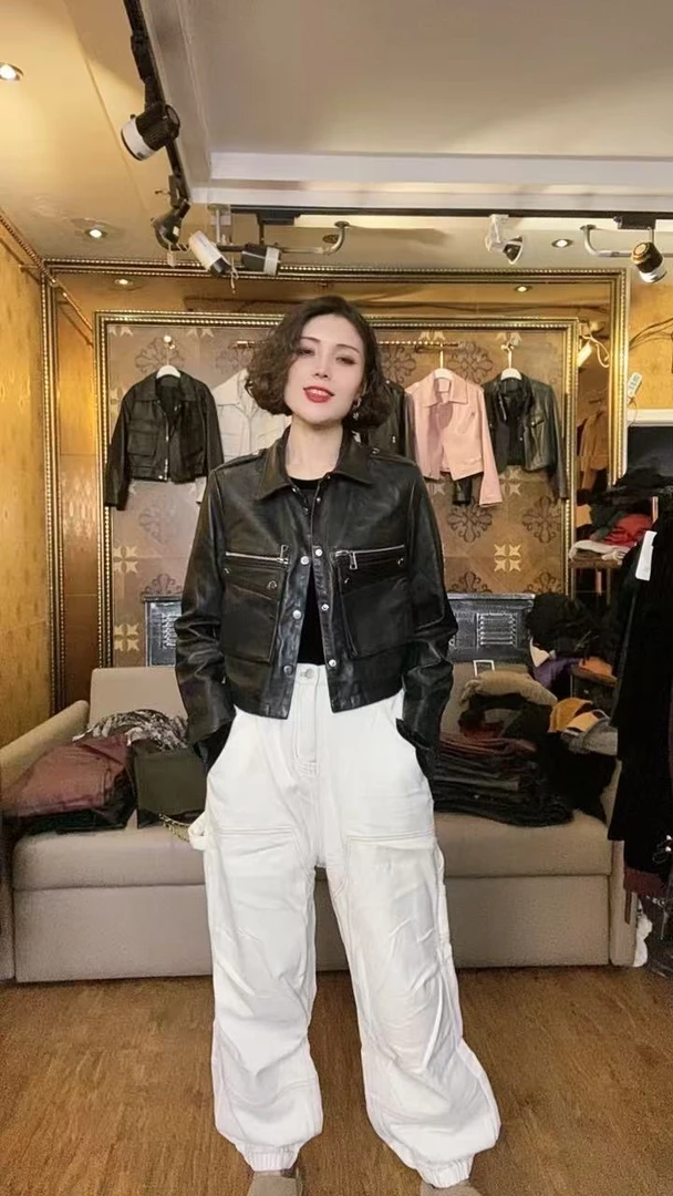 （特价）大皮兜休闲短皮夹克2015（皮子褶皱是正常现象介意勿拍）