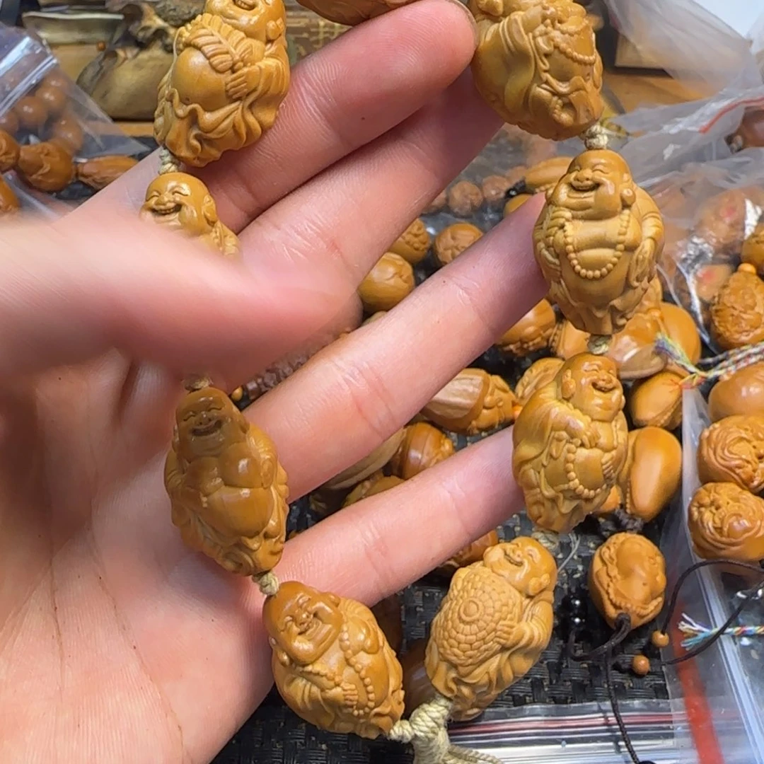 橄榄核手串/手链瑞兽弥勒
