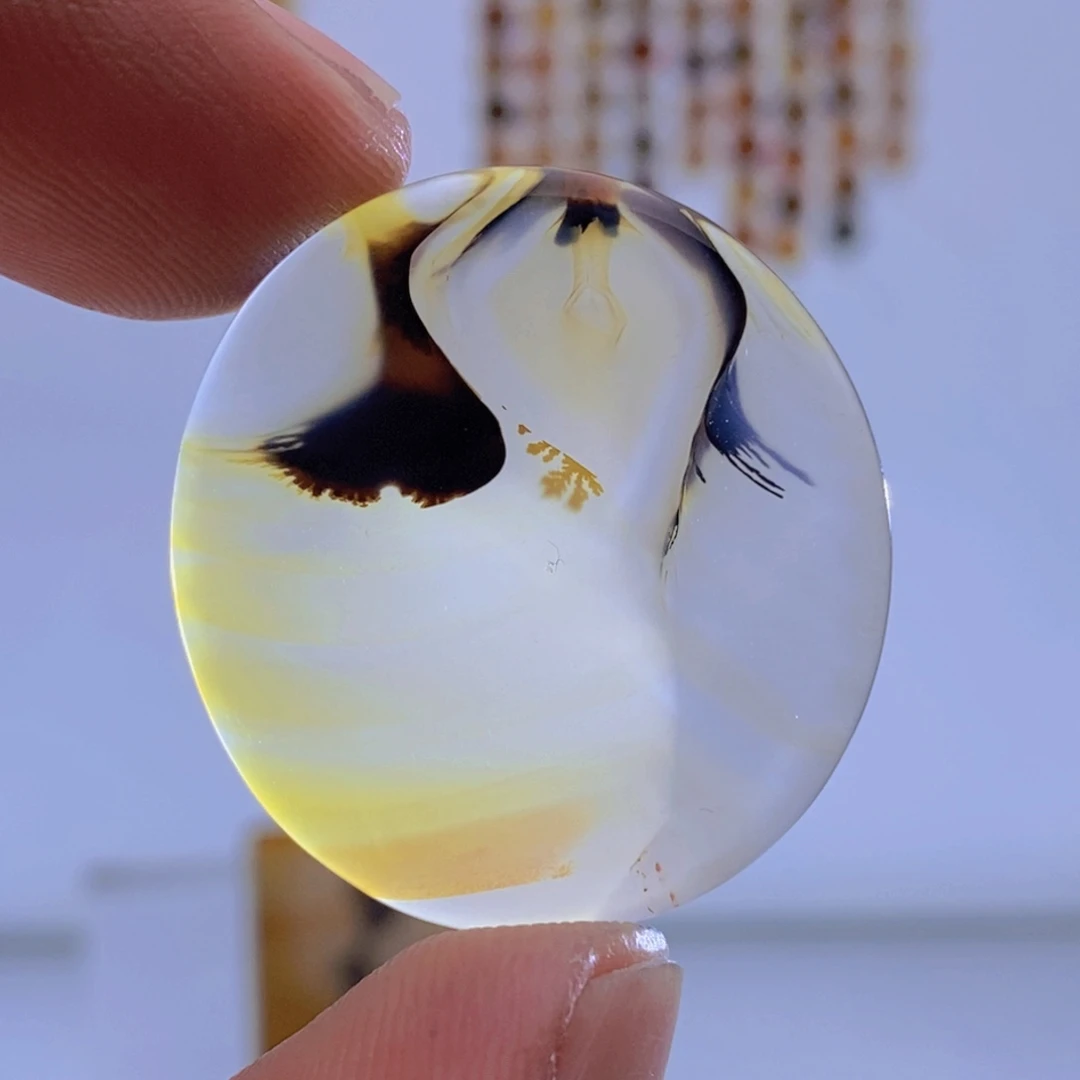 玛瑙/玉髓吊坠(不含链)未镶嵌黄*忠