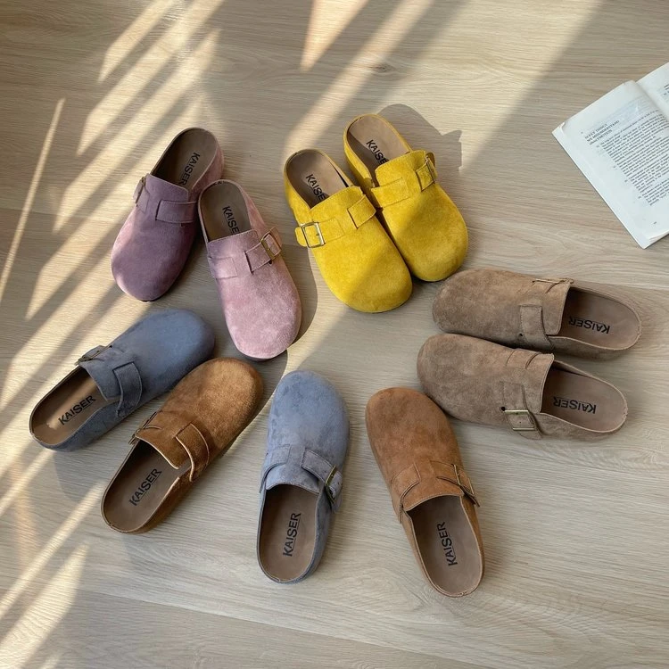 【一起优选】KAISER慵懒松弛感复古勃肯包头半拖KS7821带扣