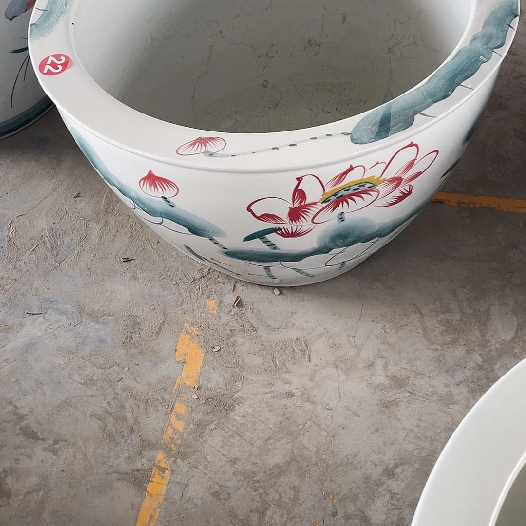 缸77@52手绘荷花补水洁面