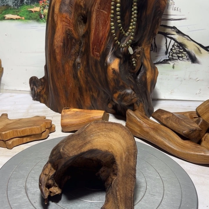 小***头木一物一拍60摆件