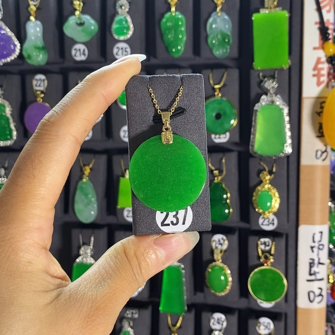 银S925镶嵌翡翠耳饰237