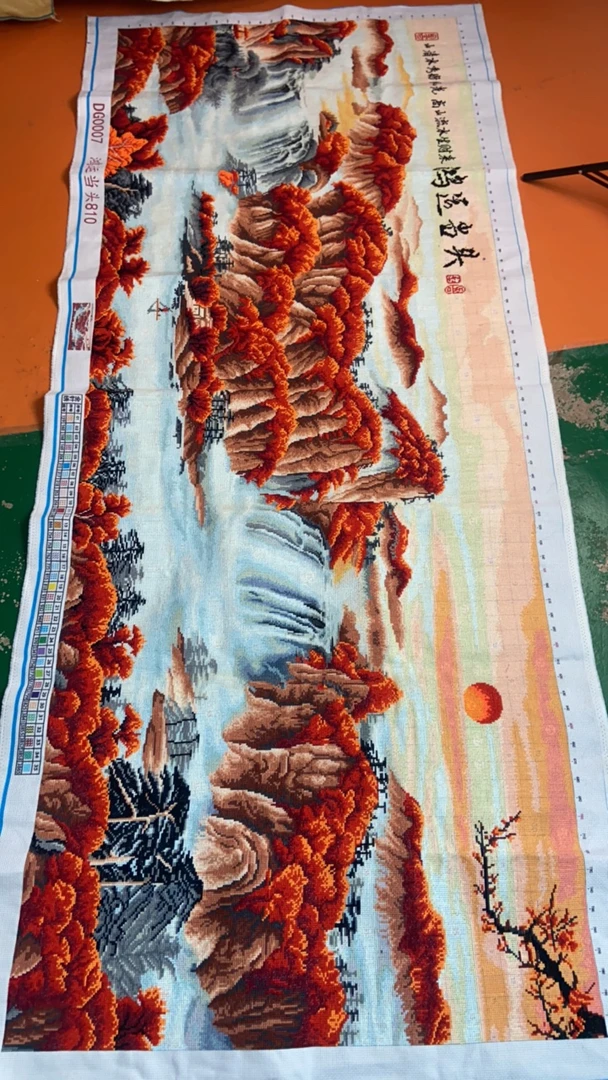 纯手工十字绣成品鸿运当头290cm绣客厅挂画