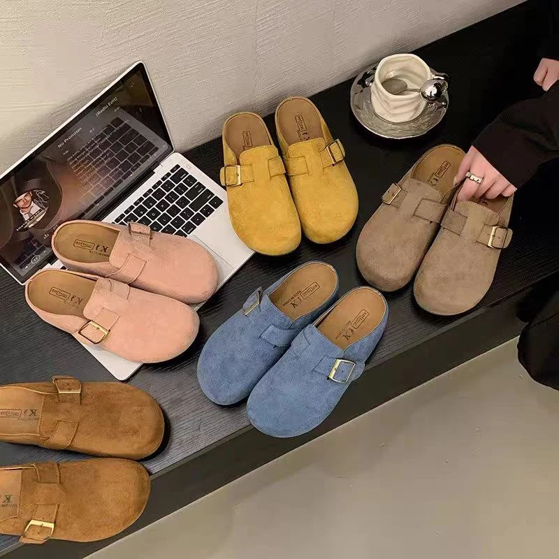 【退货补运费】时尚厚底包头半拖鞋女2025新款春夏季百搭3cm更柔软