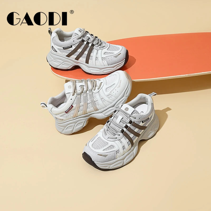 GAODI/高蒂老爹鞋潮流百搭舒适厚底时尚运动鞋透气网面55058-101