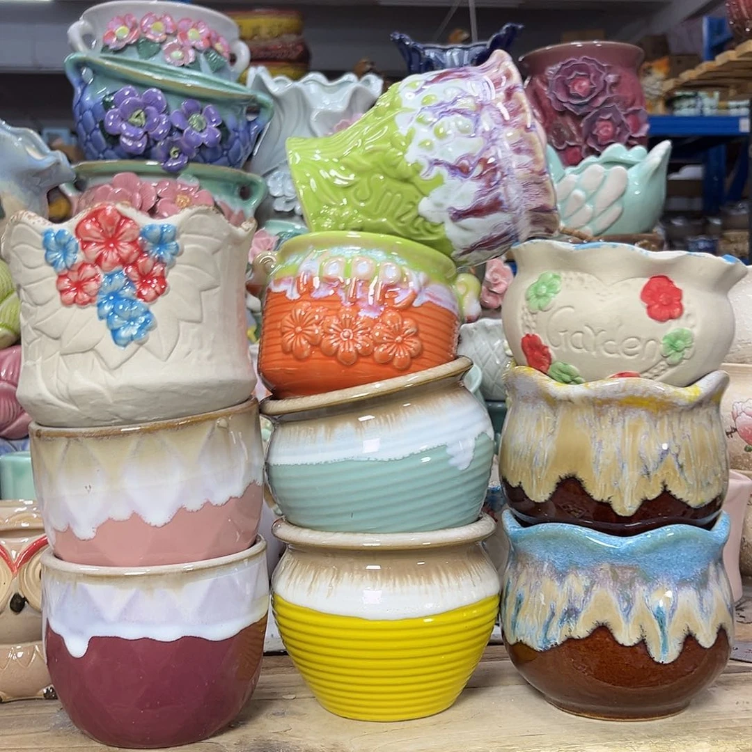 陶瓷陶瓷花盆特价上新口8-10厘米