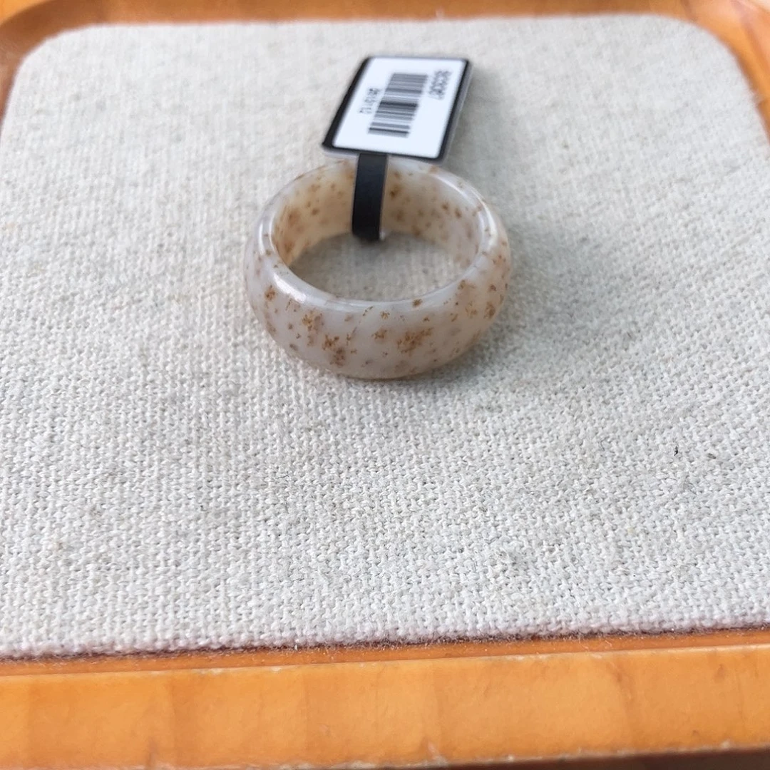 和田玉未镶嵌戒指Y30桂花吨吨直径18.9不退换