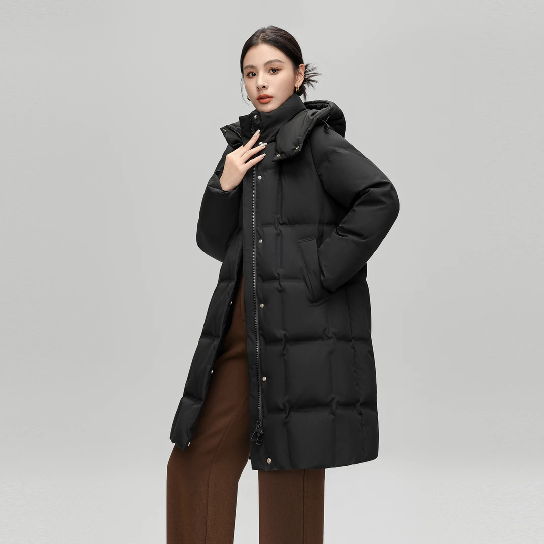 【雪中飞】女士休闲保暖长款羽绒外套羽绒服X40143224F