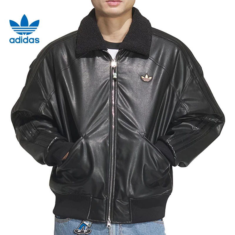 华adidas阿迪达斯三叶草男子运动休闲夹克外套JL8372