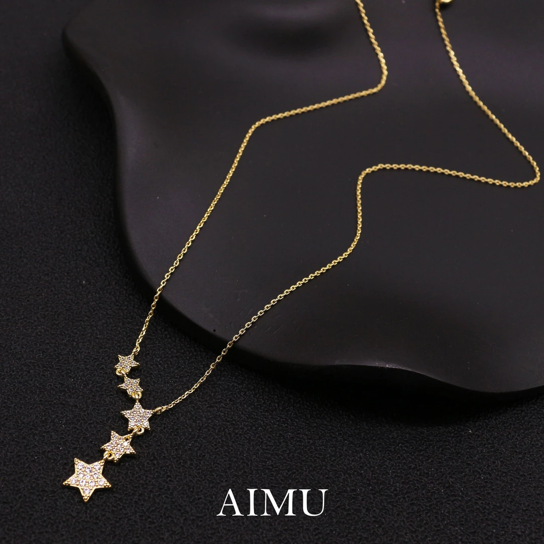 铜合金项链 星星项链挂坠气质简约百搭风i7-5