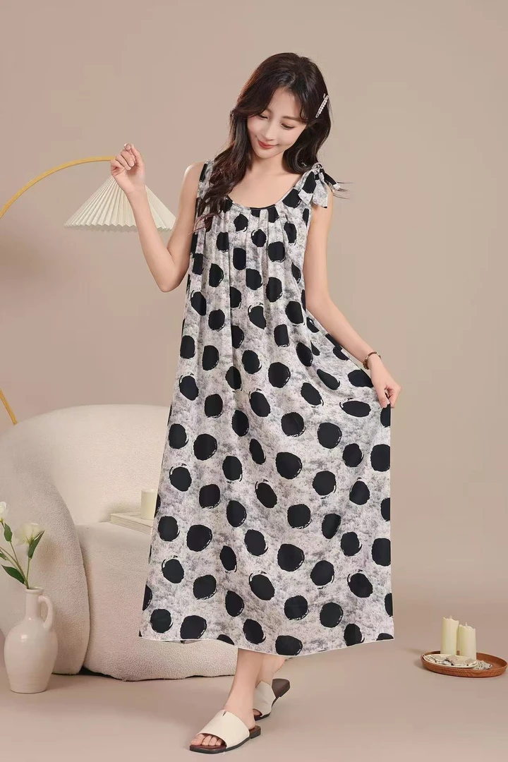 夏季棉绸新款宽松大码睡裙