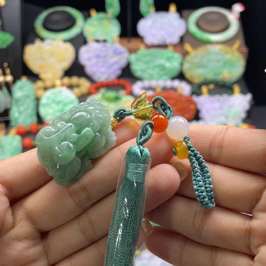 翡翠未镶嵌挂件代编织