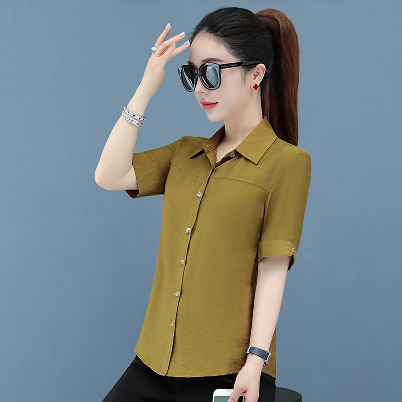 衬衫女2025新款爆款洋气女装衬衫女款外穿蓝色衬衫透气舒适衬衫