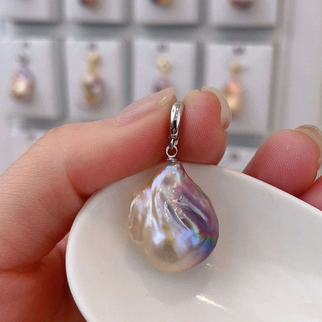 淡水珍珠颈饰银S925镶嵌