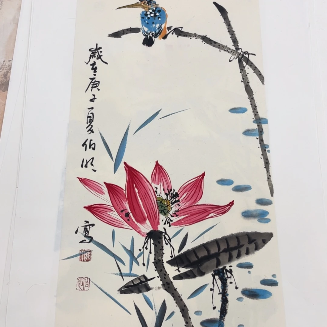 国画四次四开花鸟s