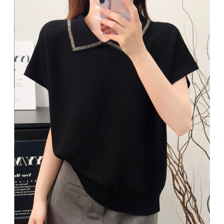 Y1202025夏季冰丝半袖polo衫翻领短袖新款T恤半袖薄款上衣Y121