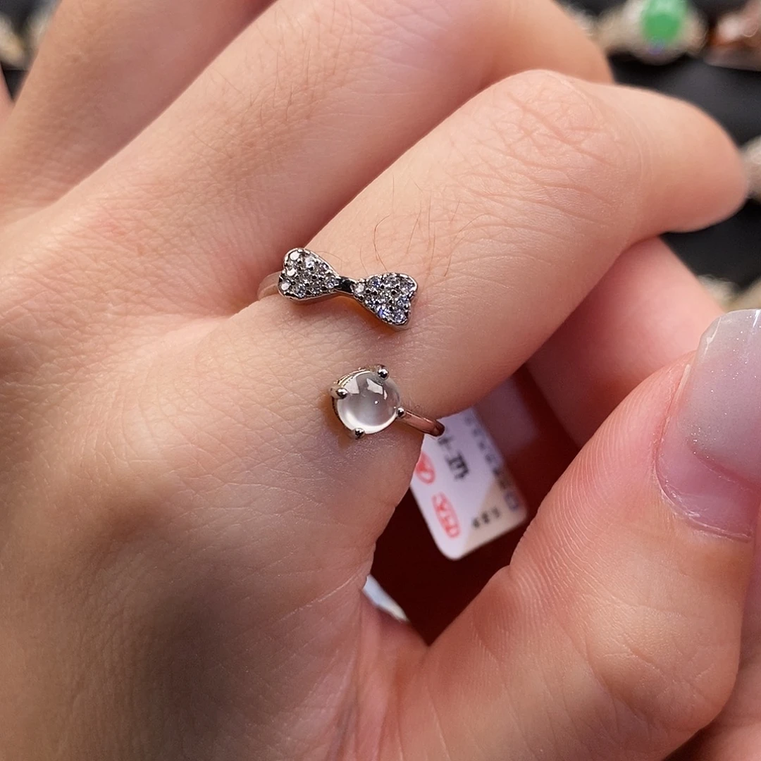 翡翠银S925镶嵌戒指7