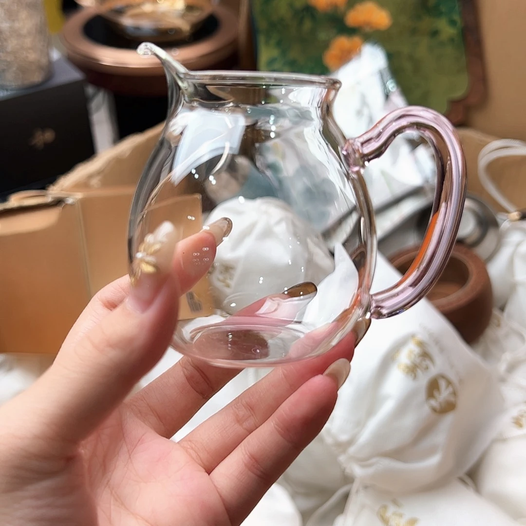玻璃禾墨清乐浅粉色