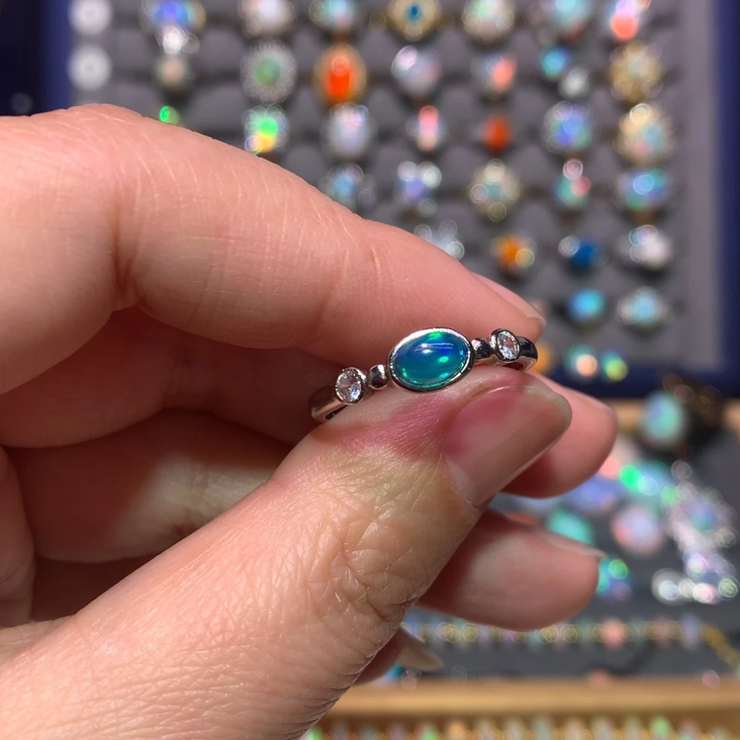 合金欧泊戒指特价不退换