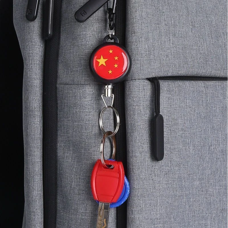 钥匙防丢器手机防丢器高回弹伸缩钢丝绳防盗钥匙扣防丢挂扣钥匙链