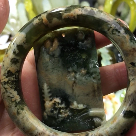 岫玉未镶嵌吊坠57