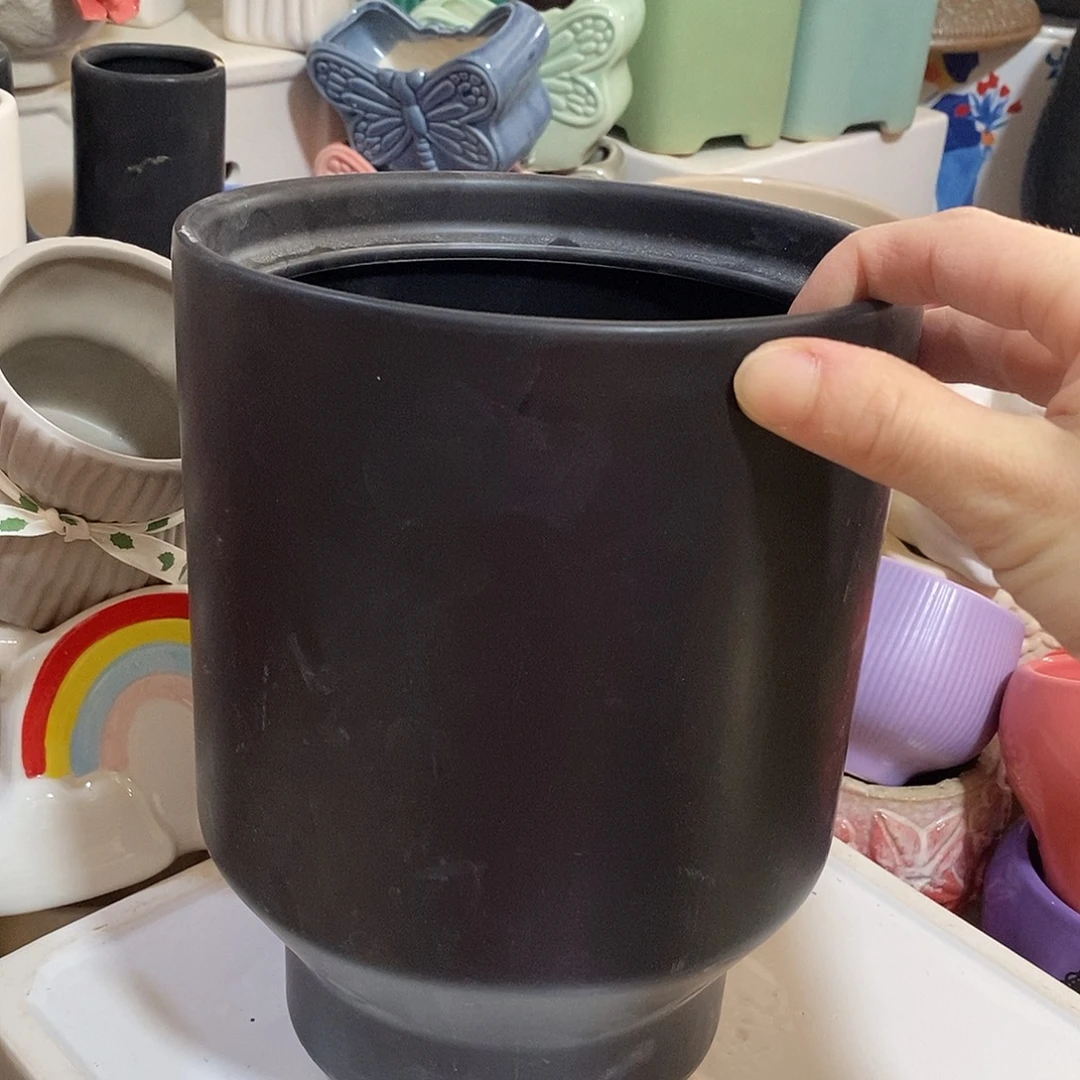 陶杯子陶盆有孔 瑕疵介意勿拍