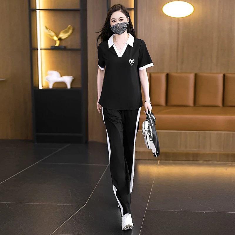 【女神新衣】休闲运动服套装女2025年夏季新款短袖时尚两件套