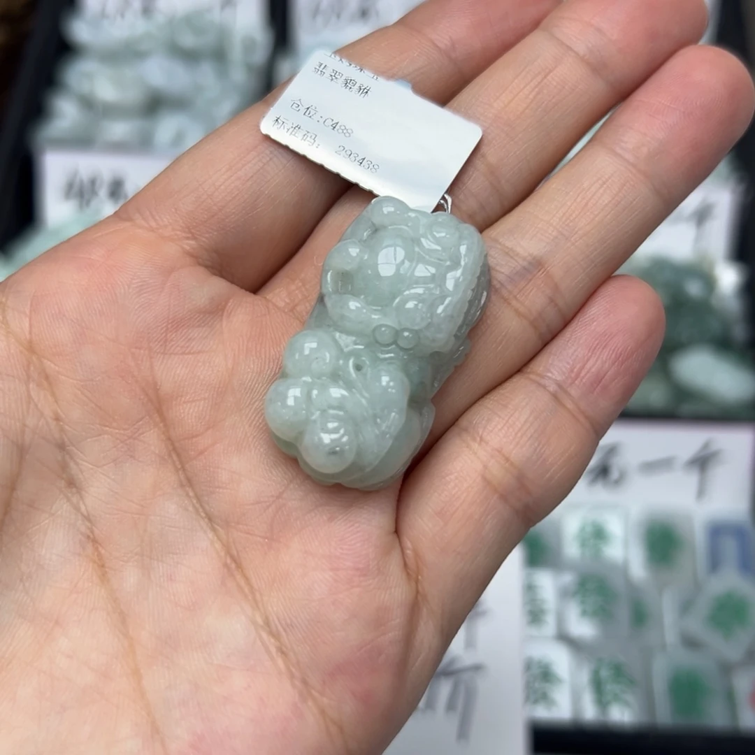 翡翠颈饰未镶嵌貔貅