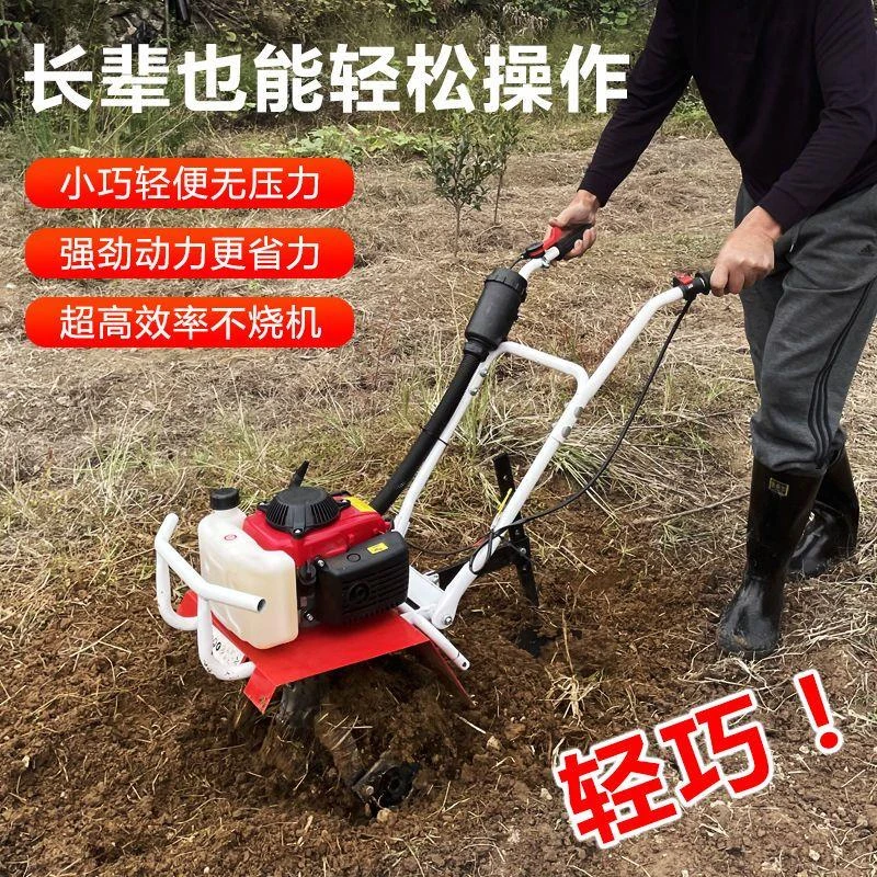 微耕机农用小型开沟机新款耕地机翻土神器耕田汽油松土犁地旋耕机