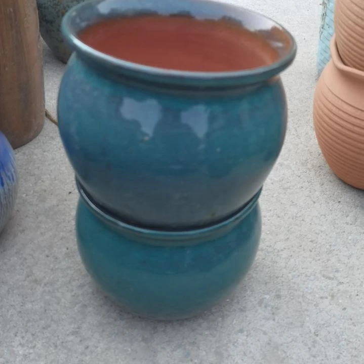 红陶18/16瑕疵两个盆