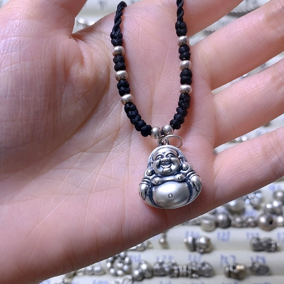 吊坠足银无弥勒佛