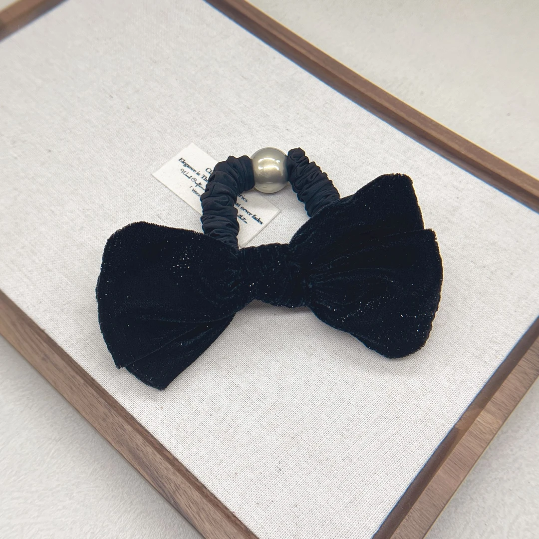 BAOSHATI/宝莎缇F-356韩版小香风丝绒蝴蝶结发圈