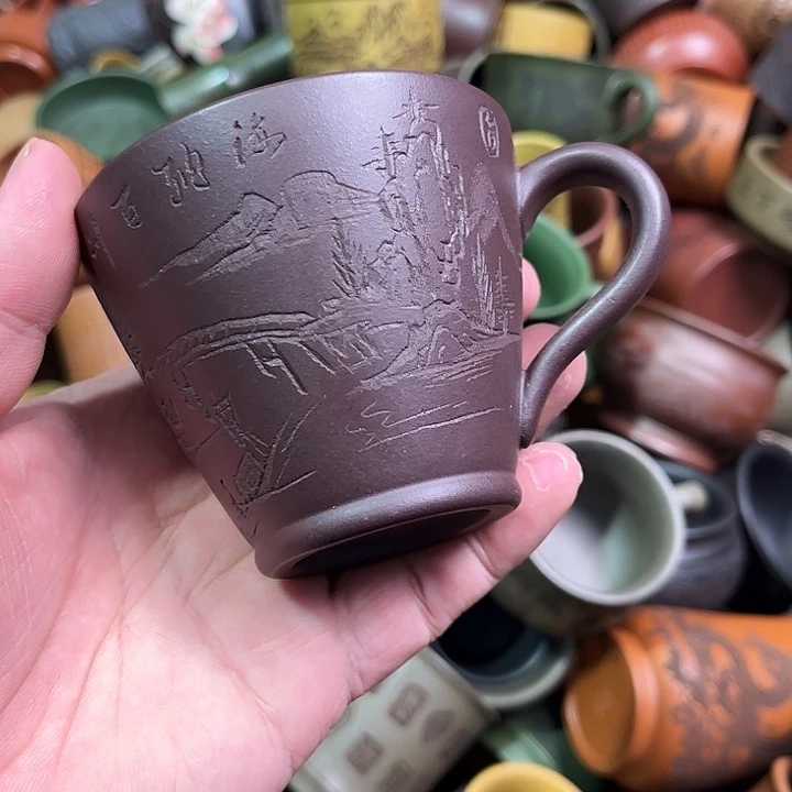 紫砂茶杯全手工紫砂主人杯